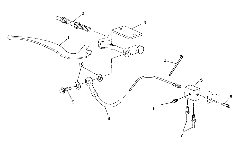 CONTROLS - RH MASTER CYLINDER /BRAKE LINE 6X6 350L W938739 (4924062406023A)