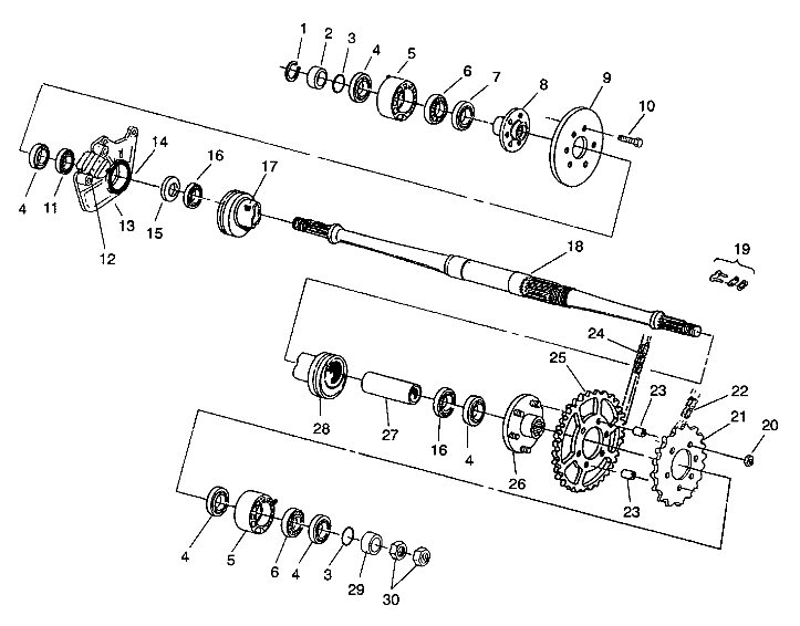 OMIDDLE DRIVE ASSEMBLY 6X6 350L W938739 (4924062406024A)