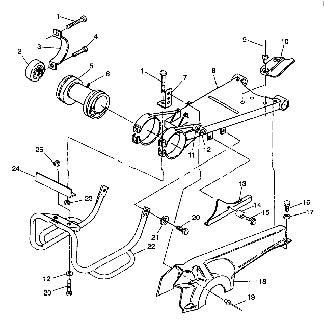 SWING ARM/GUARD MOUNTING 6X6 350L W938739 (4924062406029A)