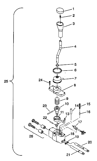 SHIFT LINKAGE ASSEMBLY 6X6 350L W938739 (4924062406038A)