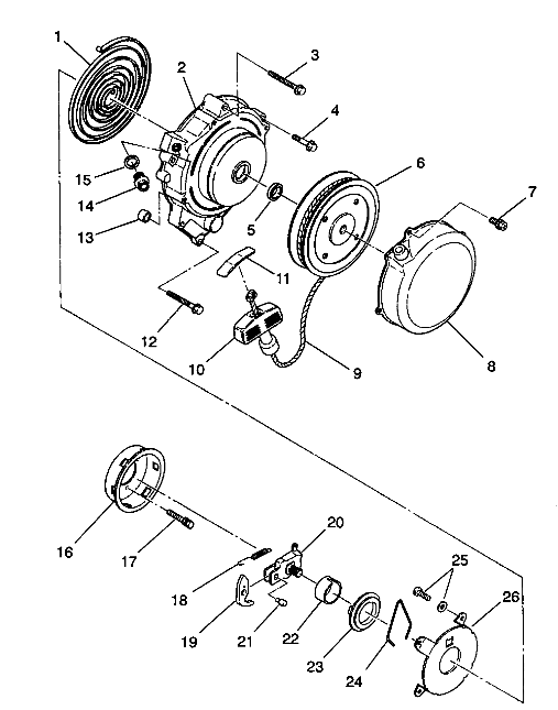 RECOIL STARTER 6X6 350L W938739 (4924062406048A)