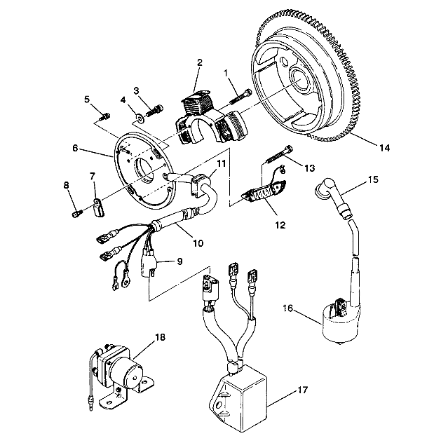 MAGNETO ASSEMBLY 6X6 350L W938739 (4924062406050A)