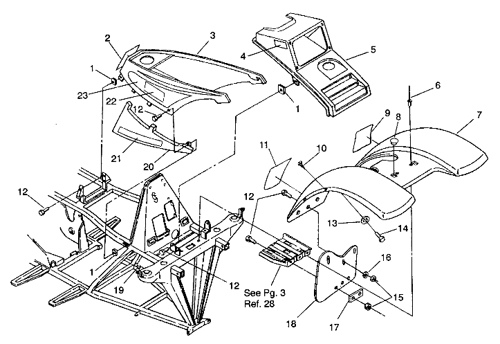 FRONT CAB ASSEMBLY Trail Boss W938527 (4924072407001A)