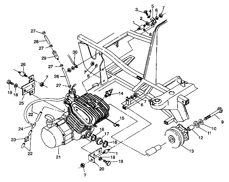 ENGINE MOUNTING Trail Boss W938527 (4924072407004A)