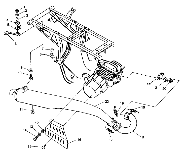 EXHAUST ASSEMBLY Trail Boss W938527 (4924072407005A)