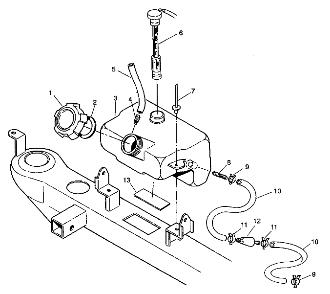 OIL TANK ASSEMBLY Trail Boss W938527 (4924072407007A)