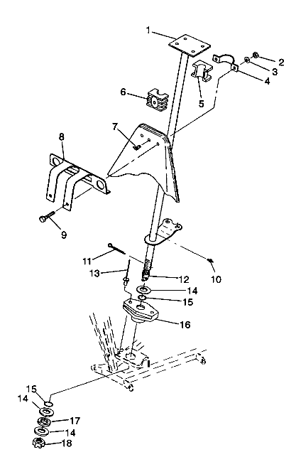 STEERING POST ASSEMBLY Trail Boss W938527 (4924072407014A)