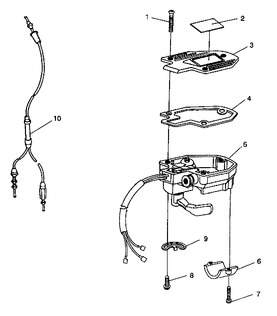 CONTROLS-THROTTLE ASM./CABLE Trail Boss W938527 (4924072407016A)