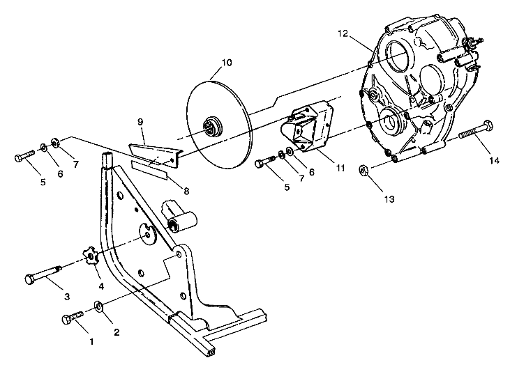 GEARCASE/REAR BRAKE MOUNTING - W937527 (4924072407022A)