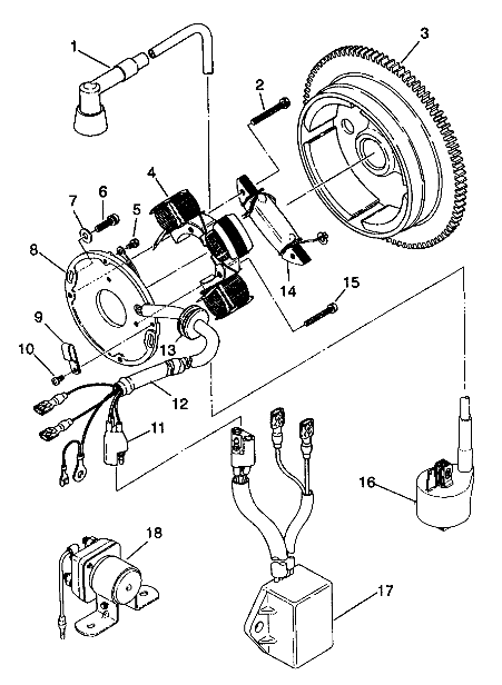 MAGNETO ASSEMBLY Trail Boss W938527 (4924072407031A)