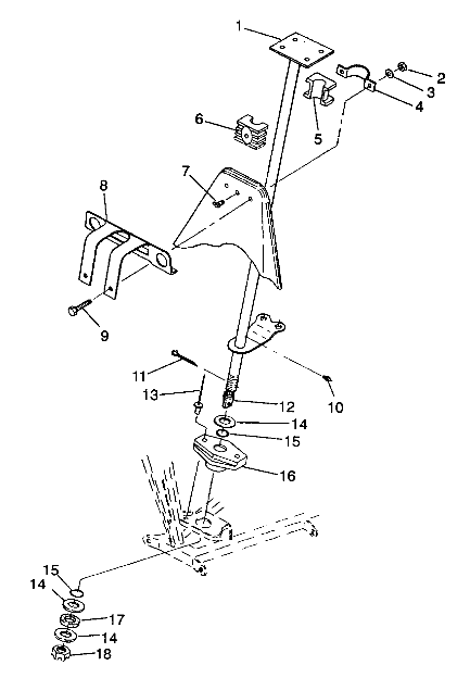 STEERING POST ASSEMBLY Trail Blazer W937221 (4924082408014A)