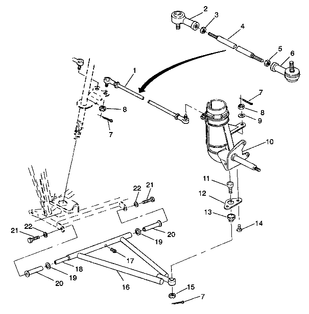 STEERING/A-ARM ASSEMBLY Trail Blazer W937221 (4924082408015A)