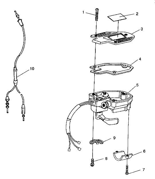 CONTROLS - THROTTLE ASM./CABLE Trail Blazer W937221 (4924082408016A)