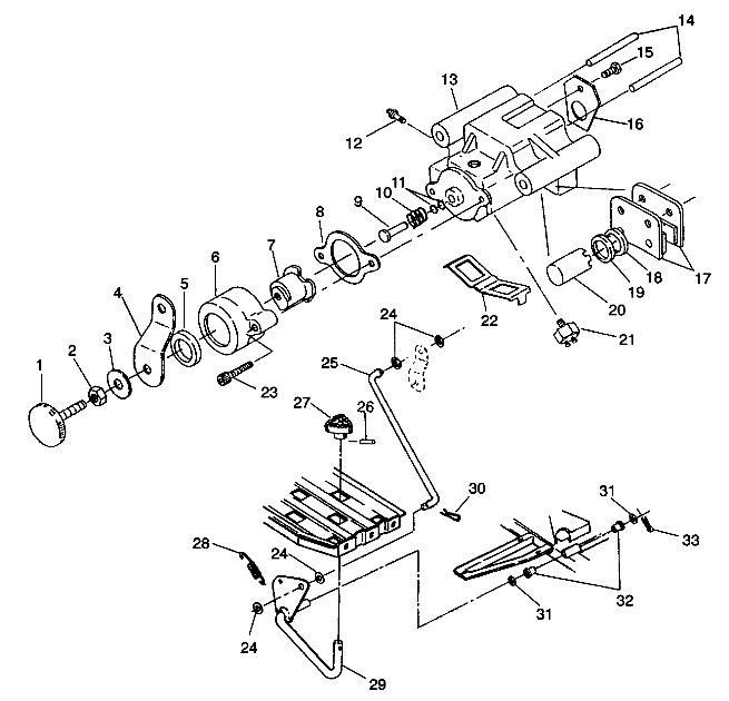 REAR BRAKE/FOOT PEDAL ASSEMBLY Trail Blazer W937221 (4924082408023A)