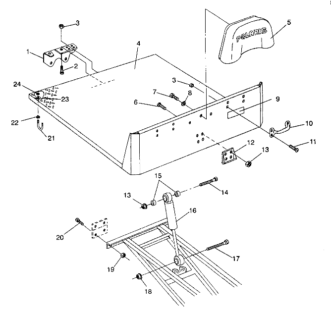 REAR BED MOUNTING 6X6 250 W938727 (4924092409004A)