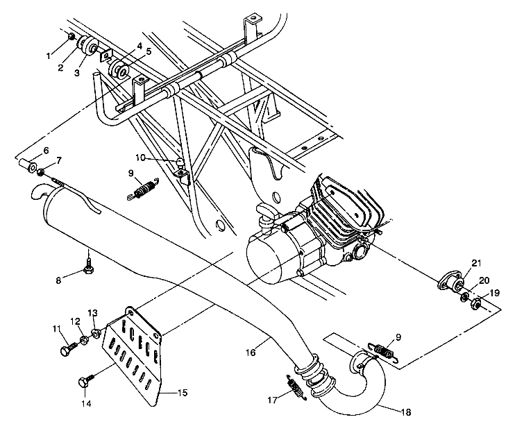 EXHAUST ASSEMBL 6X6 250 W93872 (4924092409007A)