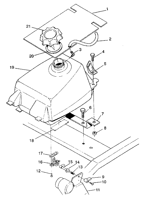 FUEL TANK ASSEMBLY 6X6 250 W938727 (4924092409008A)