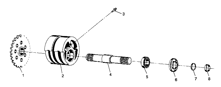 FRONTTIGHTENER ASSEMBLY 6X6 250 W938727 (4924092409013A)