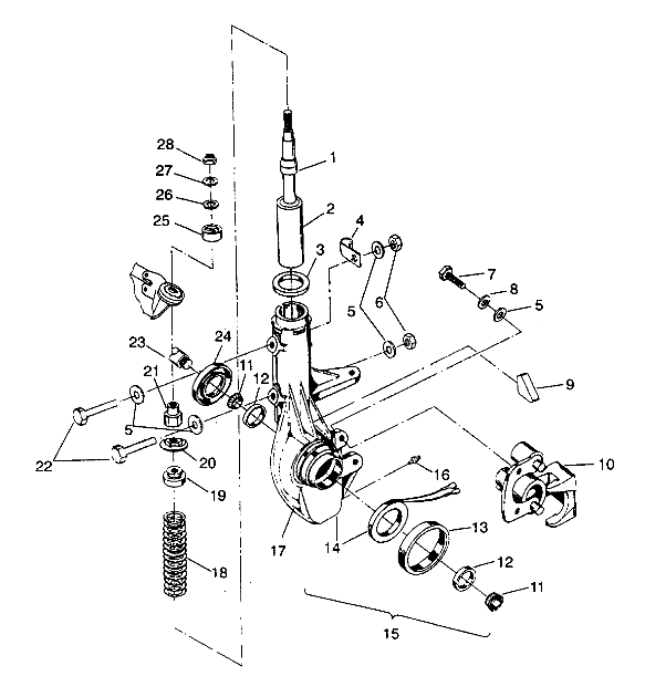 FRONT STRUT ASSEMBLY 6X6 250 W938727 (4924092409015A)