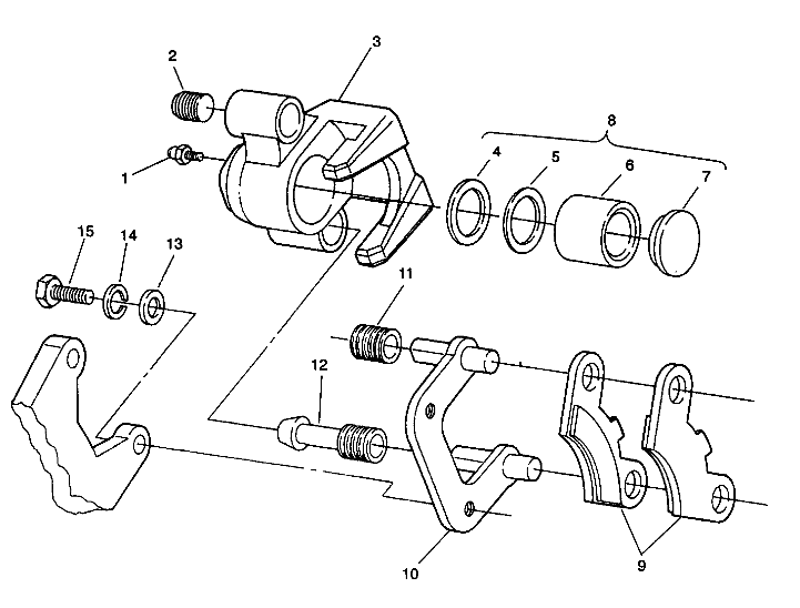 FRONT BRAKE ASSEMBLY 6X6 250 W938727 (4924092409017A)