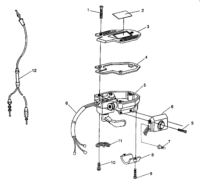 CONTROLS - THROTTLE ASM./CABLE 6X6 250 W938727 (4924092409021A)