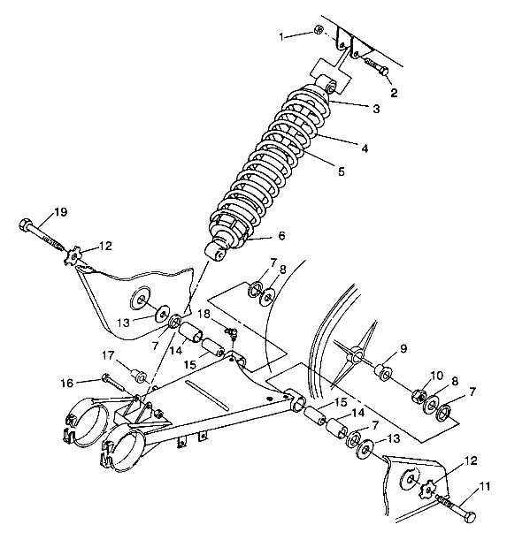 SWING ARM/SHOCK MOUNTING 6X6 250 W938727 (4924092409028A)