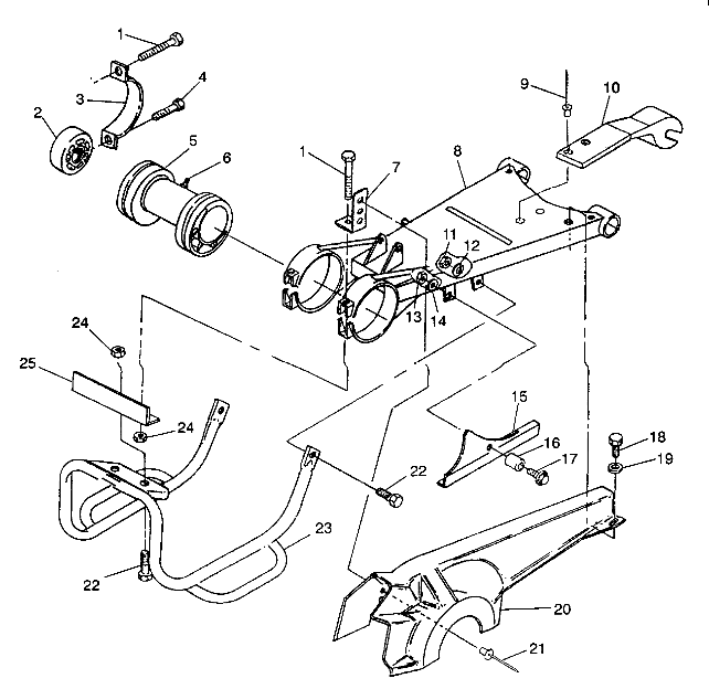 SWING ARM/GUARD MOUNTING 6X6 250 W938727 (4924092409029A)