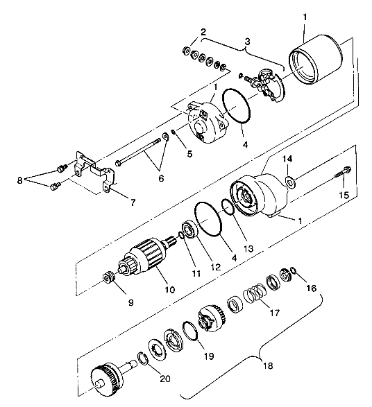 STARTING MOTOR 6X6 250 W938727 (4924092409045A)