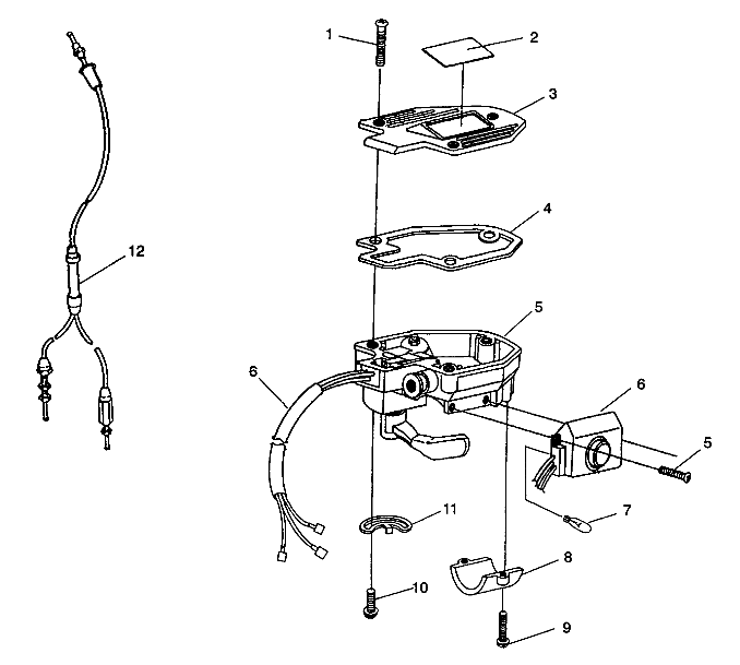 CONTROLS - THROTTLE ASM./CABLE 4X4 350L S938139 (4924342434020A)