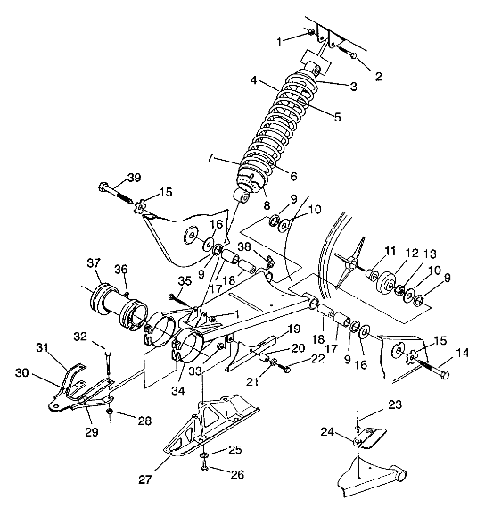 SWING ARM/SHOCK MOUNTING 4X4 350L S938139 (4924342434023A)