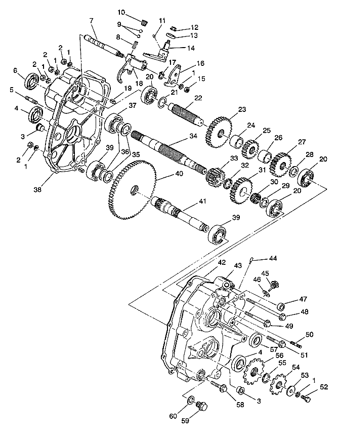 GEARCASE ASSEMBLY 4X4 350L S938139 (4924342434033A)