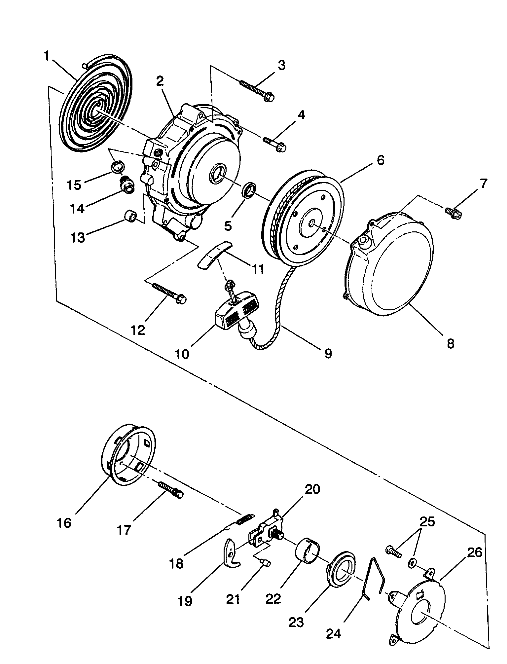 RECOIL STARTER 4X4 350L S938139 (4924342434041A)