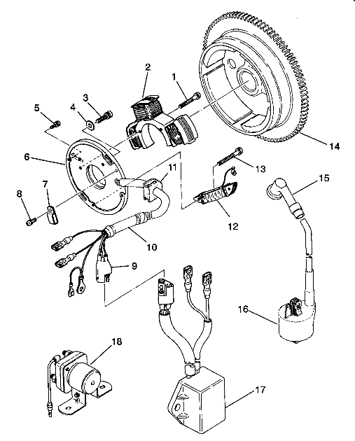 MAGNETO ASSEMBLY 4X4 350L S938139 (4924342434043A)