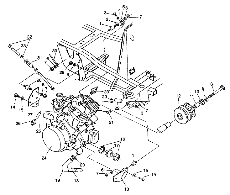 ENGINE MOUNTING 6X6 350L S938739 (4924362436005A)