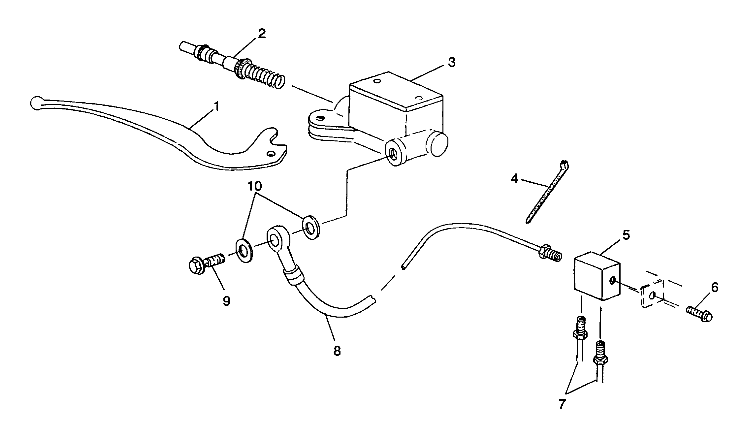 CONTROLS - RH MASTER CYLINDER/BRAKE LINE 6X6 350L S938739 (4924362436023A)