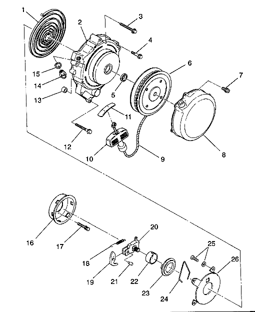 RECOIL STARTER 6X6 350L S938739 (4924362436049A)