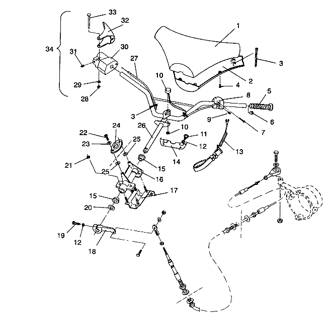 STEERING ASSEMBLY SL 650 / B934058 (4924732473009A)