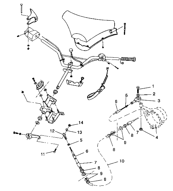 STEERING ASSEMBLY SL 650 / B934058 (4924732473010A)