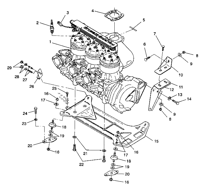 ENGINE MOUNTING SL 650 / B934058 (4924732473011A)