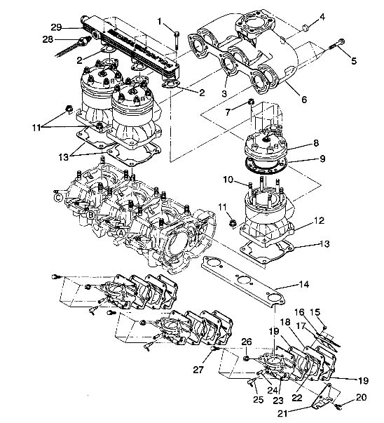 CYLINDER & MANIFOLD SL 650 / B934058 (4924732473022A)