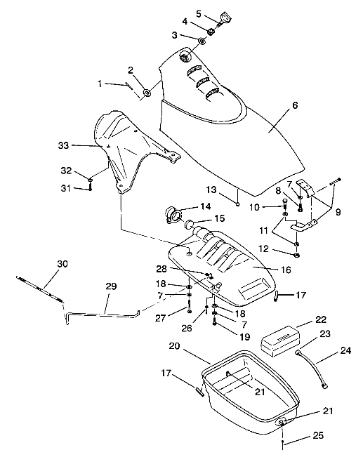 FRONT STORAGE COMPARTMENT SL 750 / B934070 (4924752475004A)