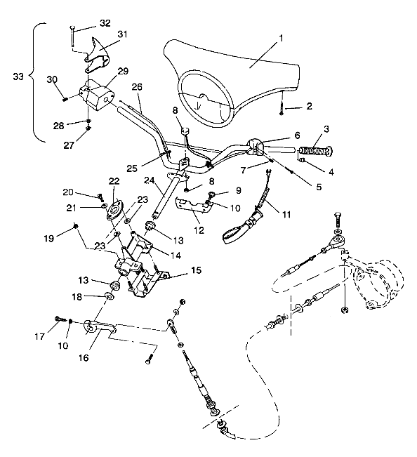 STEERING ASSEMBLY SL 750 / B934070 (4924752475009A)