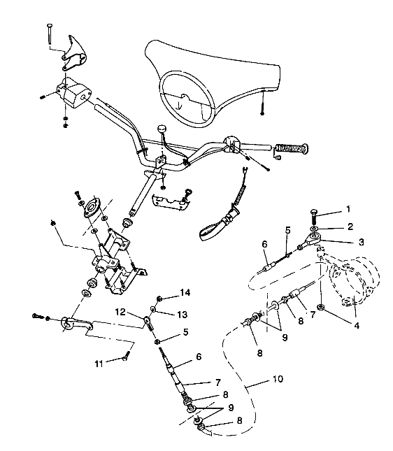 STEERING ASSEMBLY SL 750 / B934070 (4924752475010A)