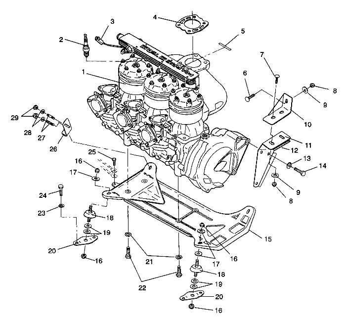 ENGINE MOUNTING SL 750 / B934070 (4924752475011A)