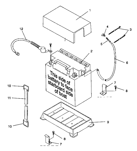 BATTERY BOX SL 750 / B934070 (4924752475016A)