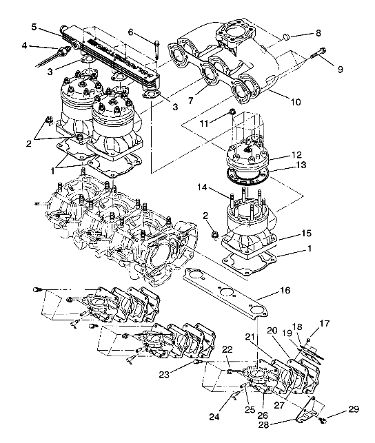 CYLINDER and MANIFOLD SL 750 / B934070 (4924752475023A)