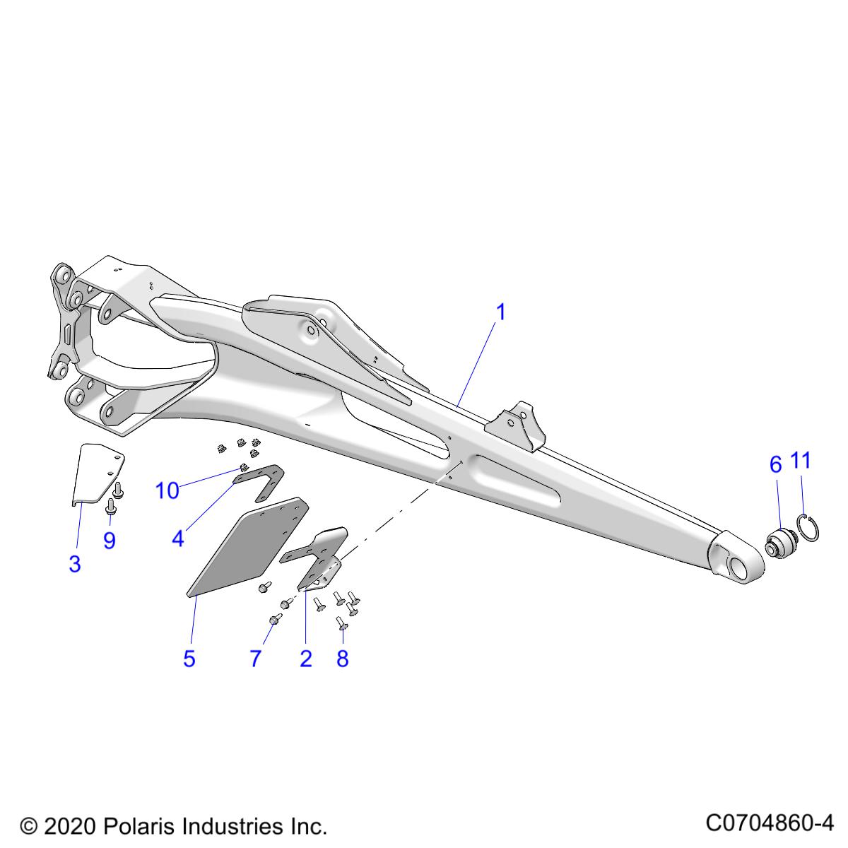 SUSPENSION, REAR TRAILING ARMS - Z24RMD2KAH/AL/BH/BL (C0704860-4)