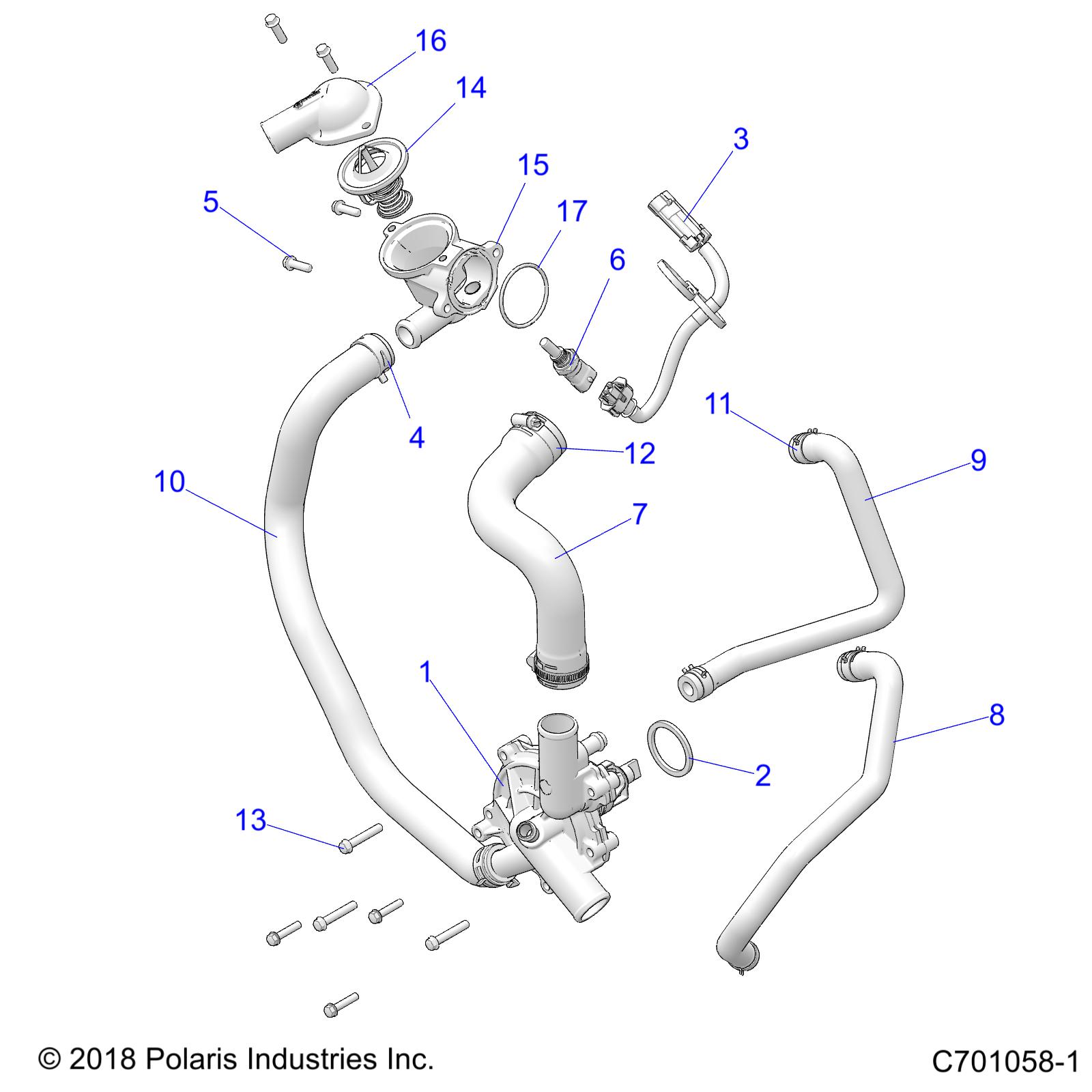 ENGINE, WATERPUMP AND BYPASS - Z20P4E92AC/BC/F92AC (C701058-1)