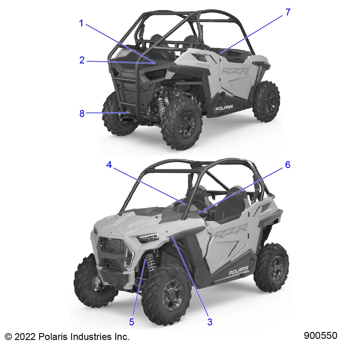 BODY, DECALS WARNING - Z23A5P87A4 (900550)