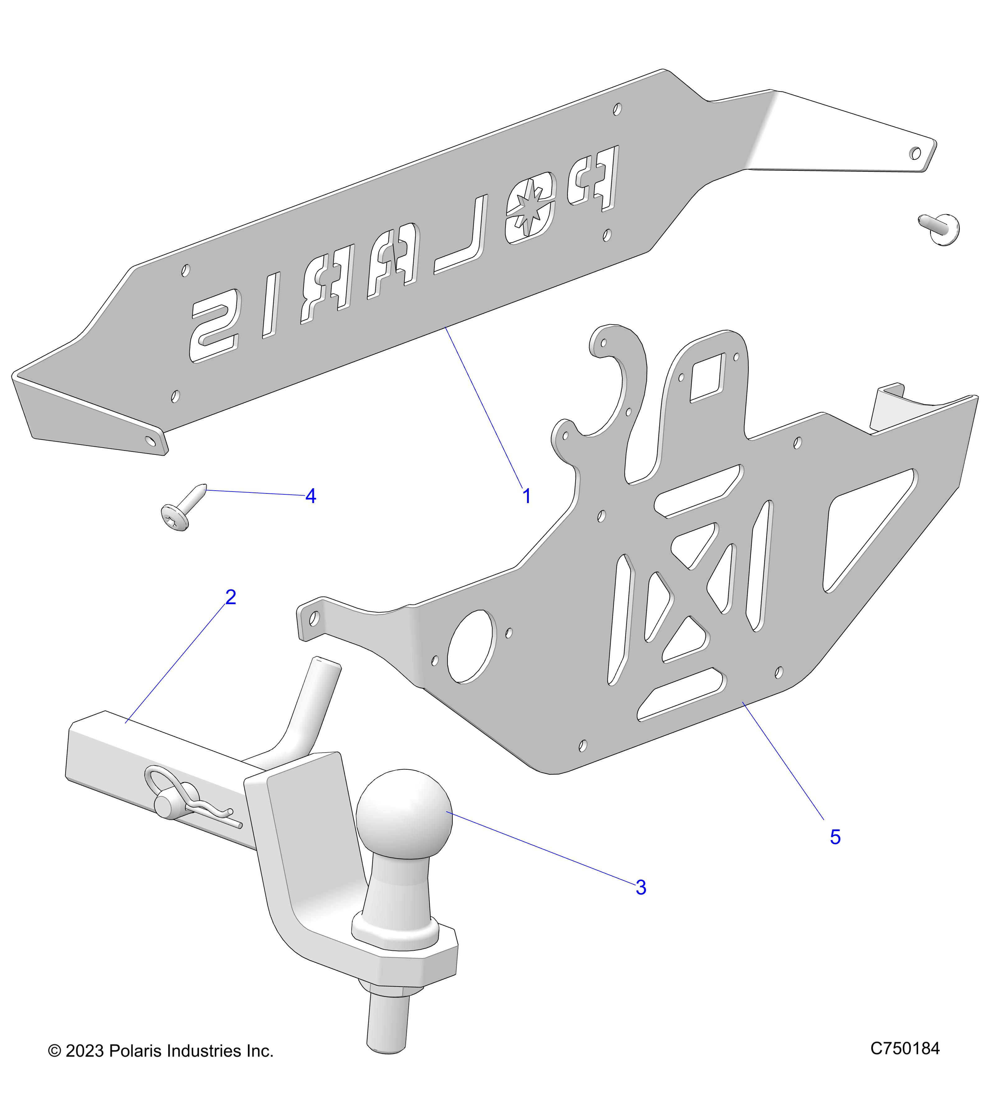 BODY, HITCH, LICENSE PLATE, ZUG - Z23NAS99CR/FR (C750184)